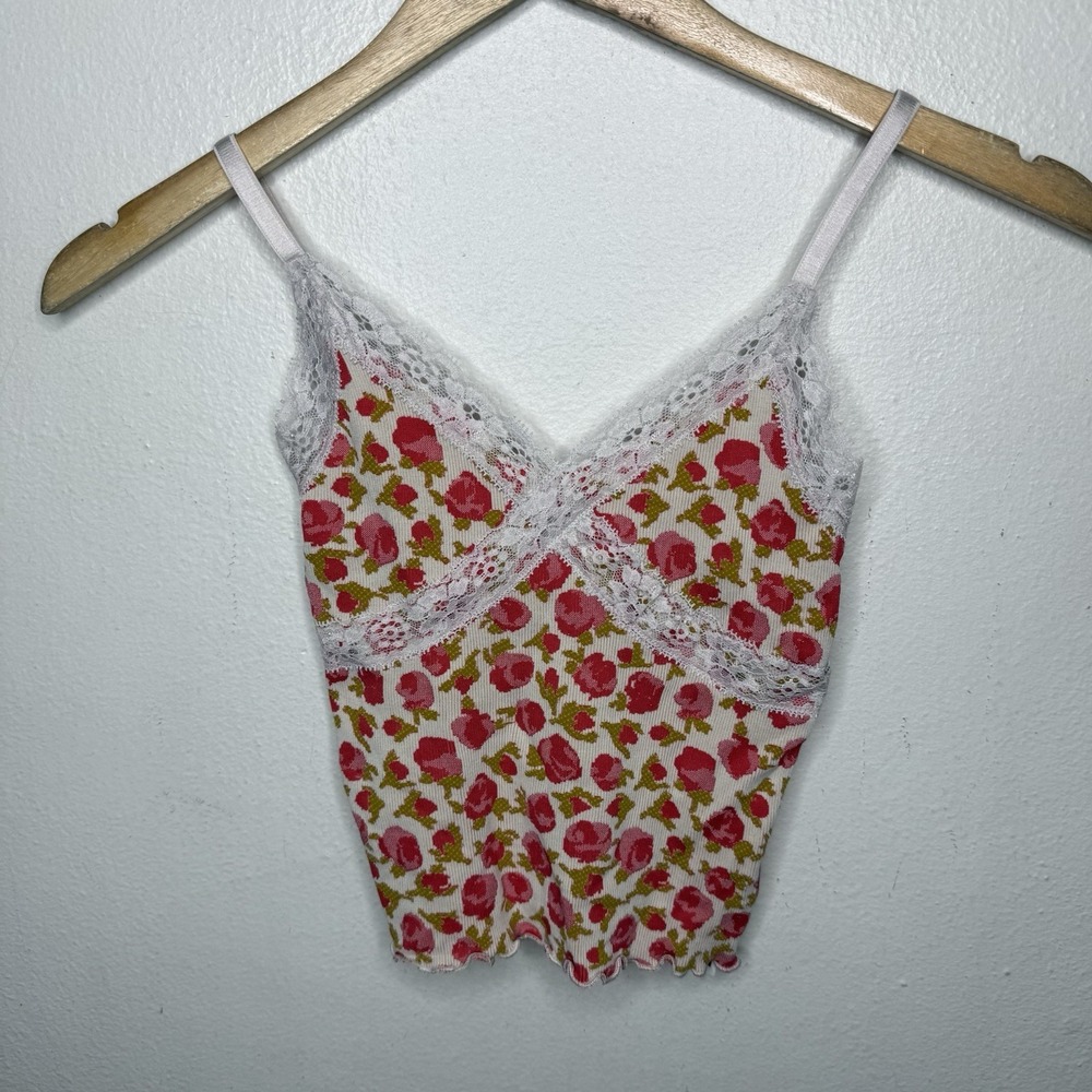 New Out From Under Field Of Roses Printed Cami Tank Top Women's XS